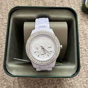 LADIES FOSSIL STELLA MULTIFUNCTIONAL CASTOR OIL WATCH